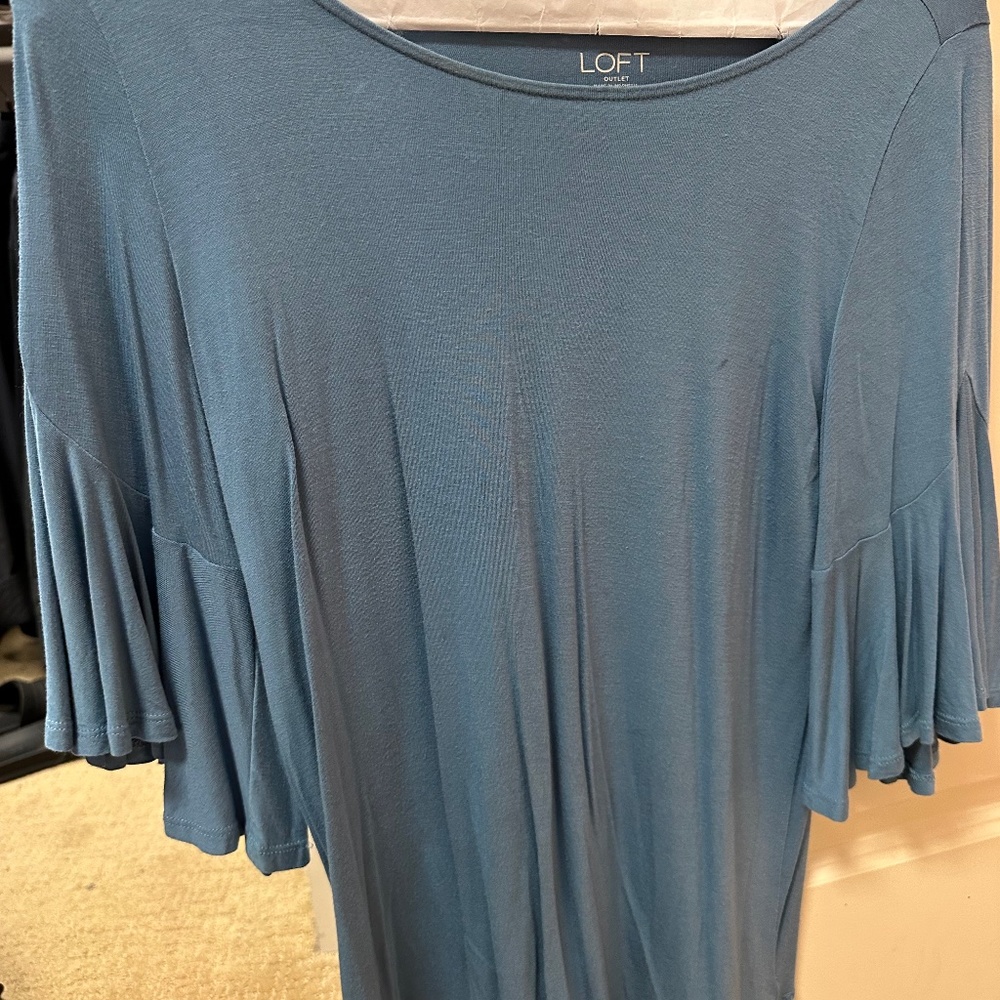 Loft Jersey Shirt with 3/4 sleeves and ruffles